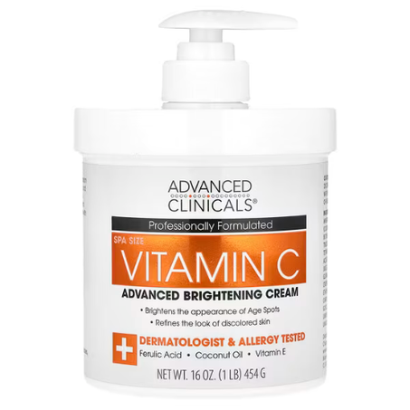 Advanced Clinicals - Vitamine C - Crème éclaircissante, Formule avancée 454 g