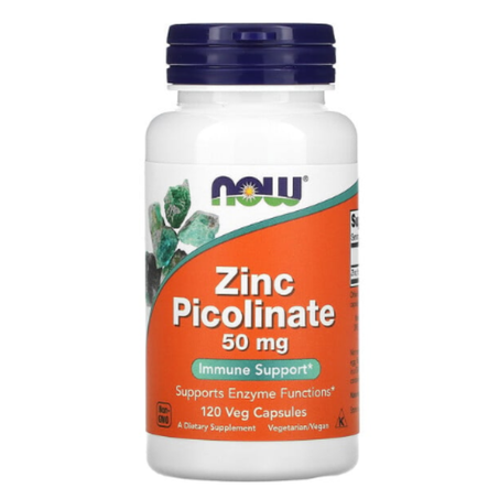 NOW Foods - Picolinate de zinc 50 mg - 120 capsules végétariennes