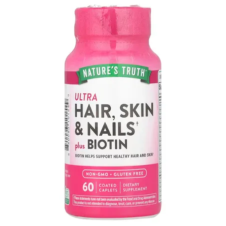 Nature's Truth - Ultra Hair, Skin & Nails Plus Biotine - 60 capsules enrobés