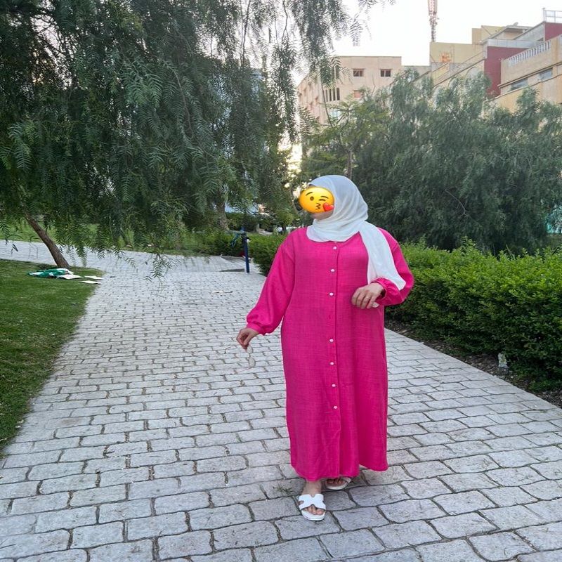 فستان كاجوال فسكوز قطن انيق جدا