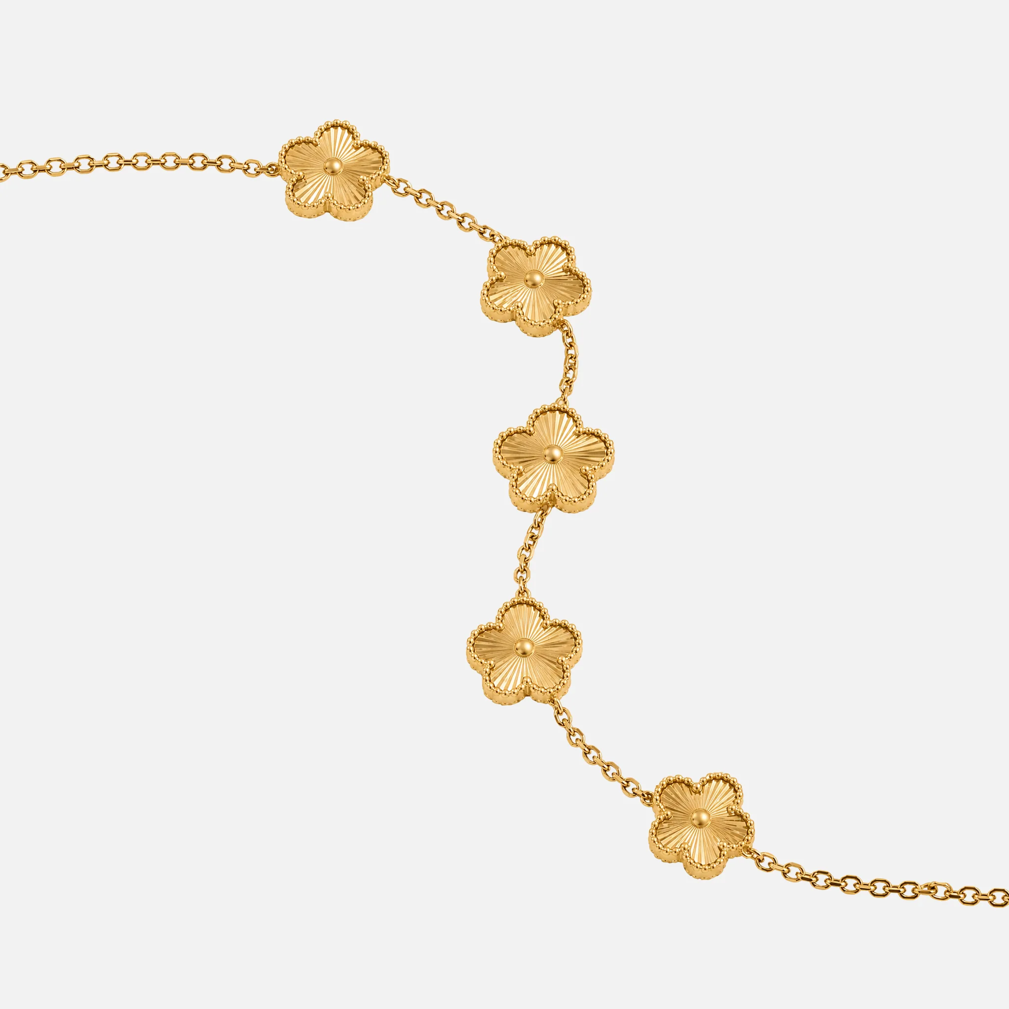 Lucky Grass Five Leaf Flower Bracelet