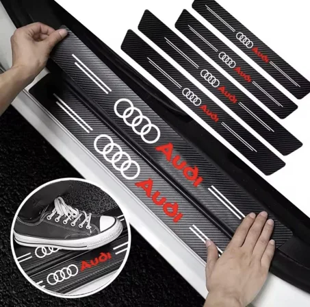 Logo portière Audi Carbone