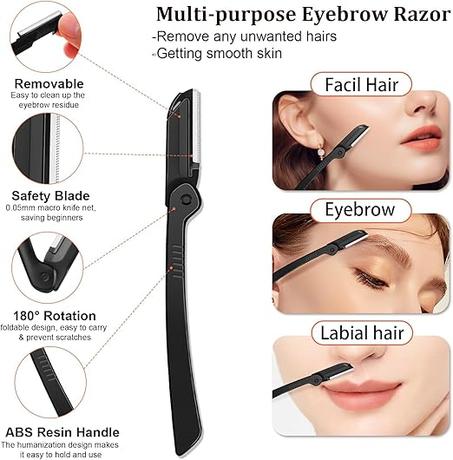 ادوات التجميل اليومية مع حافظة جلدية من 9 قطع