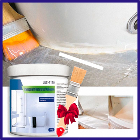اللاصق المقاوم للماء الشفاف + فرشاة هدية مجانا