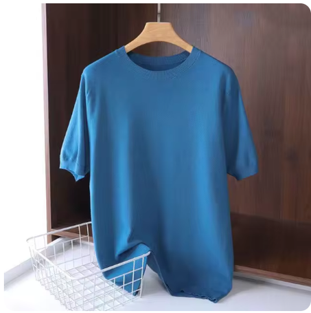 تيشيرت رجالي مصنوع من صوف الميرينو الفاخر، قميص أساسي بخصائص امتصاص الرطوبة، قابل للتنفس، يجف بسرعة، ومضاد للروائح الكريهة، بأكمام قصيرة.