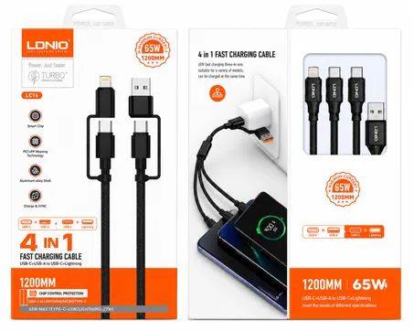 LDNIO LC16 4-in-1 Fast Charging Cable