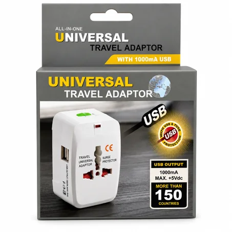 Universal Travel Adapter with USB Port