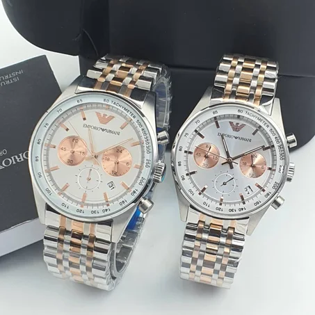 Emporio Armani(male and female rose gold)
