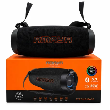 AMAYA Portable Bluetooth Speaker 80W Subwoofer