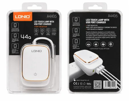 LDNIO A4405 LED Touch Lamp with USB Charger