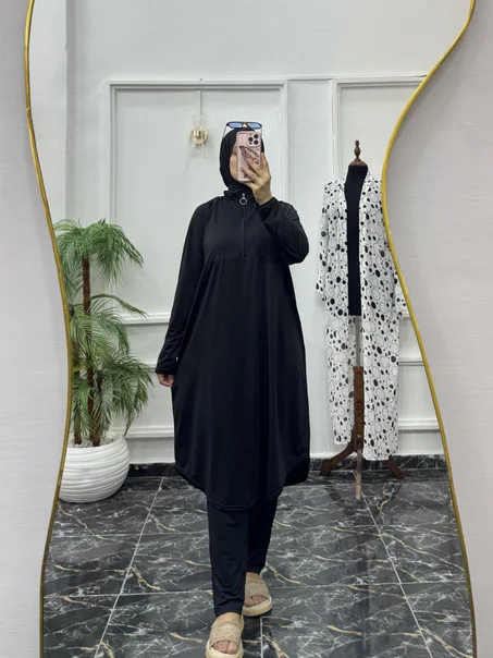 🌸 بوركيني خمار أنيق ومريح للسباحة