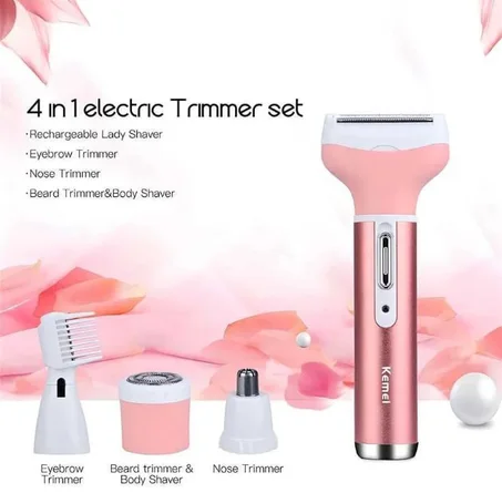 Tondeuse Épilation 4-en-1 pour Femme – Kemei