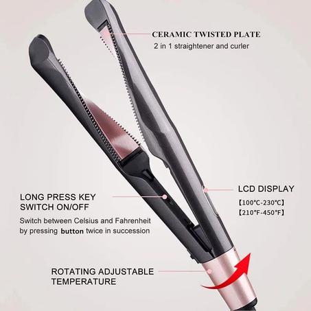 Hair curl straightener 2 in 1 Original ‼️‼️-مصفف الشعر
