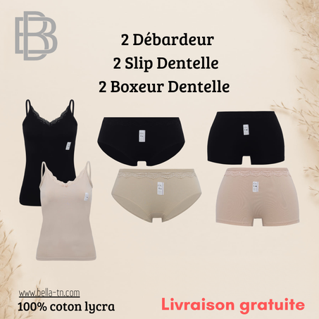 Pack (2) débardeurs-slip-boxeur