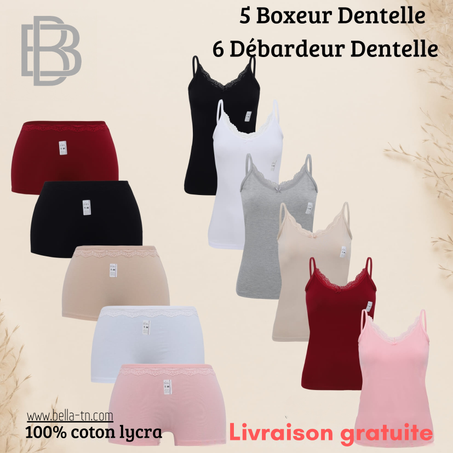 Pack (5) boxeur-(6) débardeurs