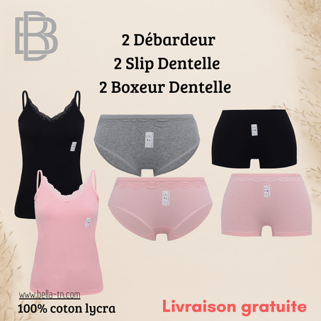 Pack (2) débardeurs-slip-boxeur