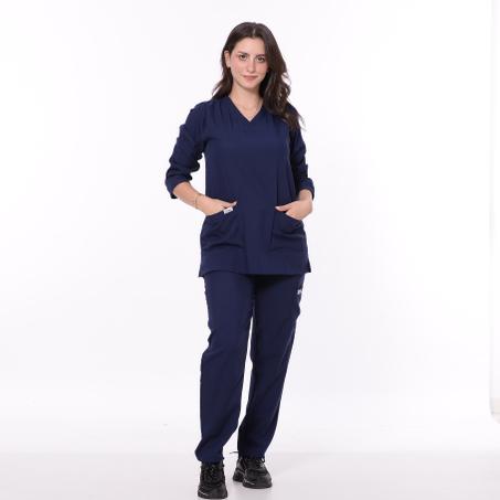BLEU MARINE - MANCHES 3/4