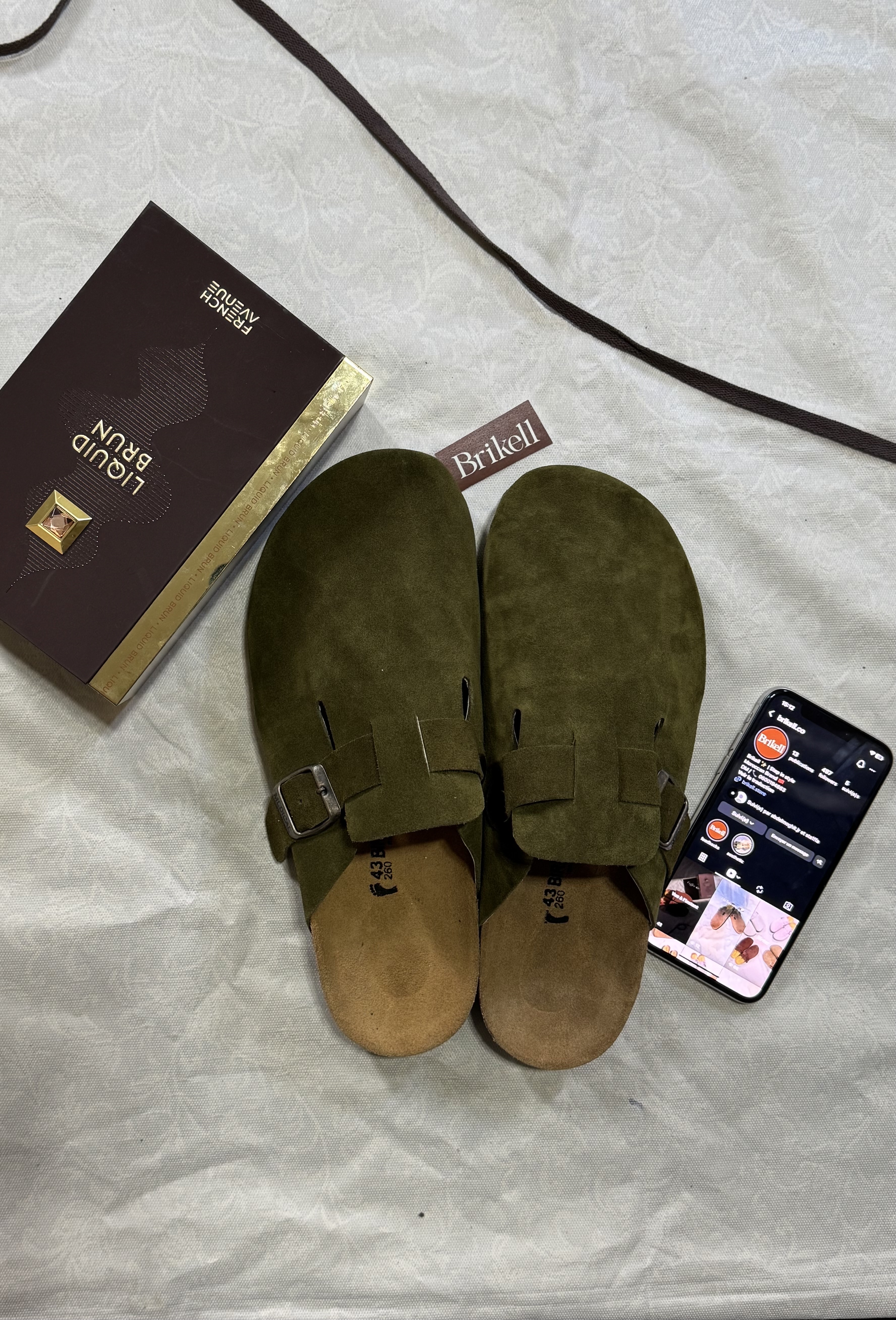 green birkenstock clogs