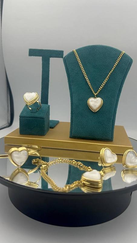 PARURE COEUR BLANC 🤍