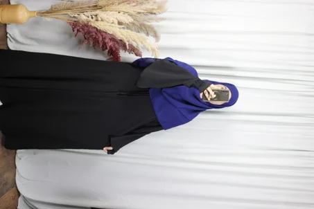 عباية إلهام – ثوب كريب مكرش