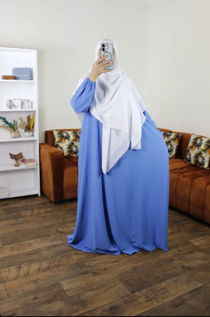 عباية هبة – ثوب كريب روزا ممتاز