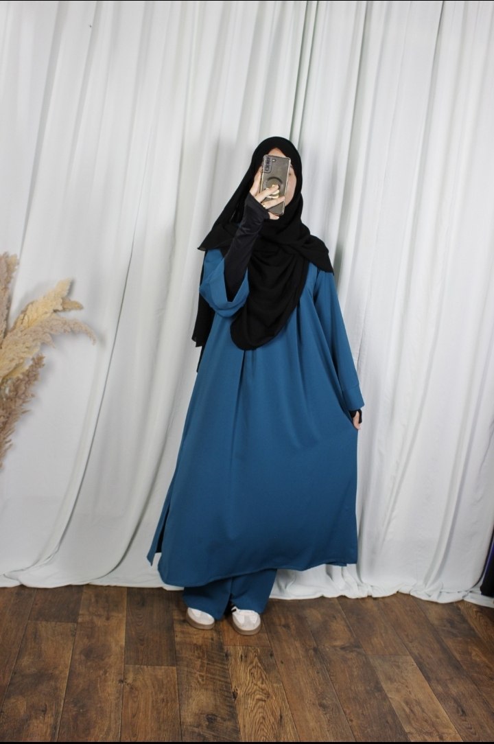 عباية ياسمين – ثوب كريب روزا