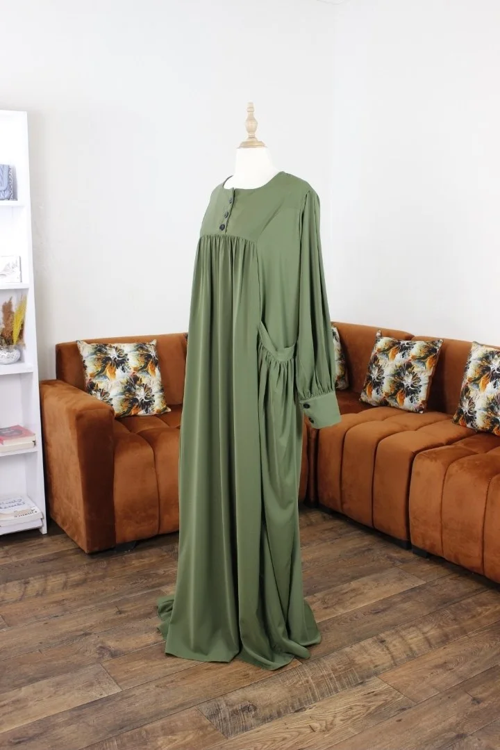 عباية الكوثر – ثوب كريب روزا ممتاز