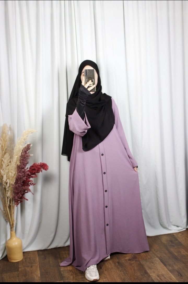 عباية شدى – ثوب كريب مكرش ممتاز