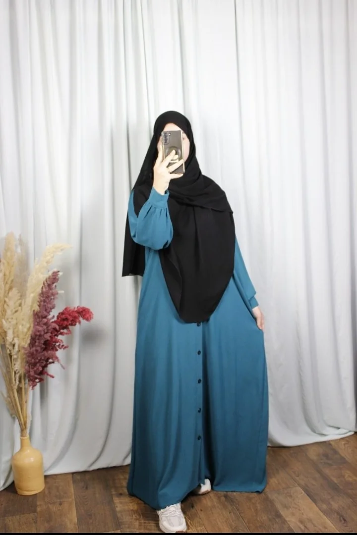 عباية ندى – ثوب كريب مكرش ممتاز