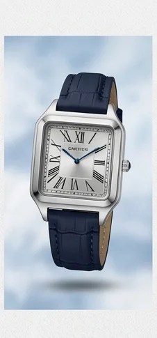 Montre Unisex Carrée Élégante – Bracelet en Cuir, Cadran Romain, Style Luxe
