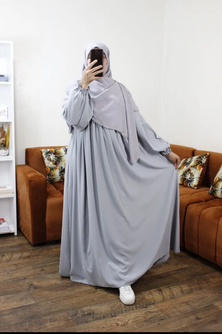 عباية آية – ثوب كريب روزا ممتاز