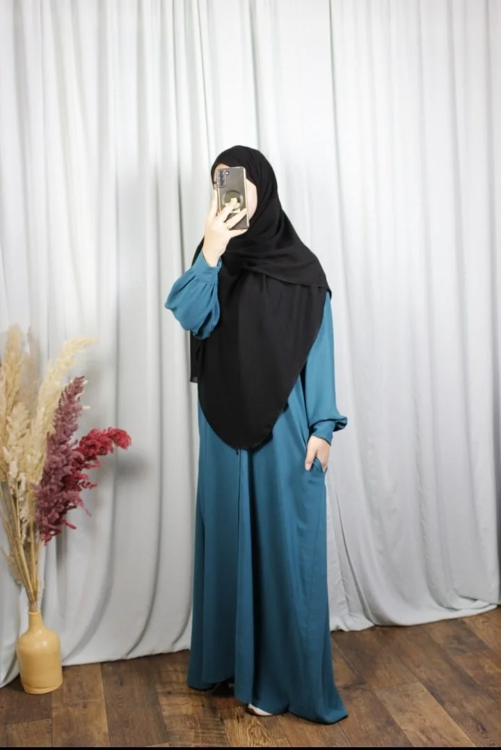 عباية ندى – ثوب كريب مكرش ممتاز