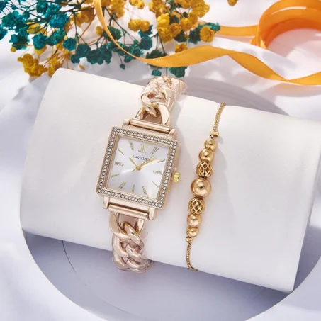 Montre Femme Inoxydable Argentée avec Strass – Élégance & Raffinement