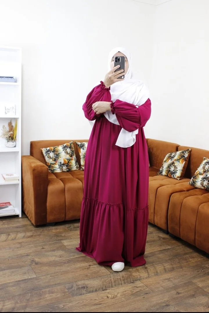 عباية مريم – ثوب كريب روزا ممتاز