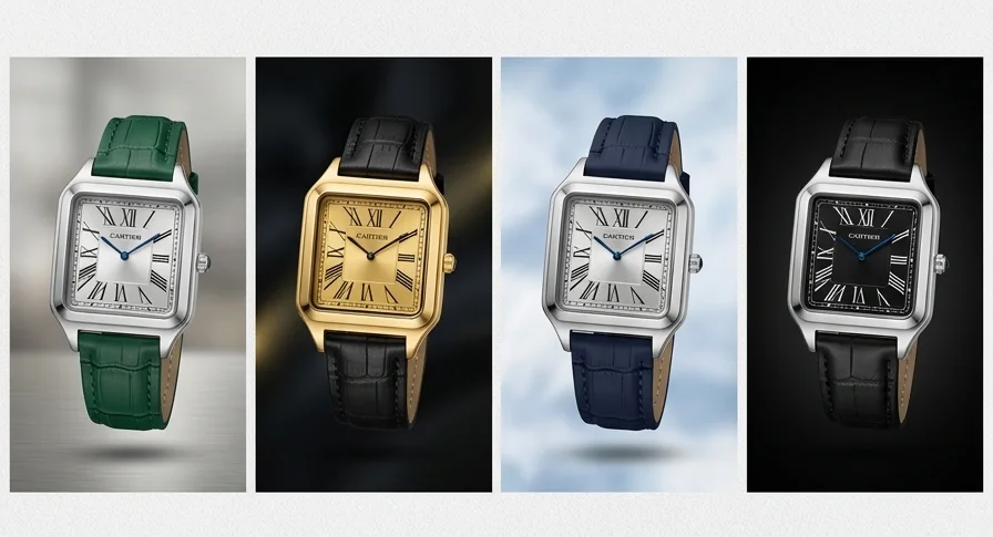 Montre Unisex Carrée Élégante – Bracelet en Cuir, Cadran Romain, Style Luxe