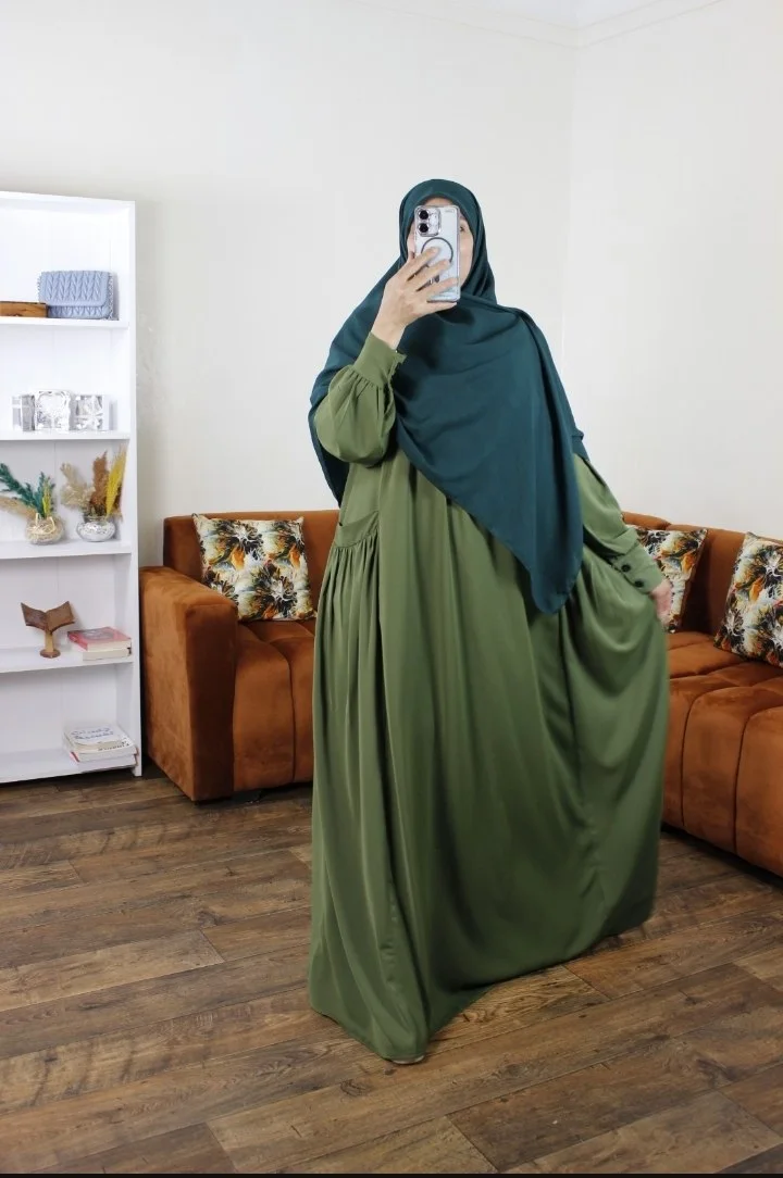 عباية الكوثر – ثوب كريب روزا ممتاز