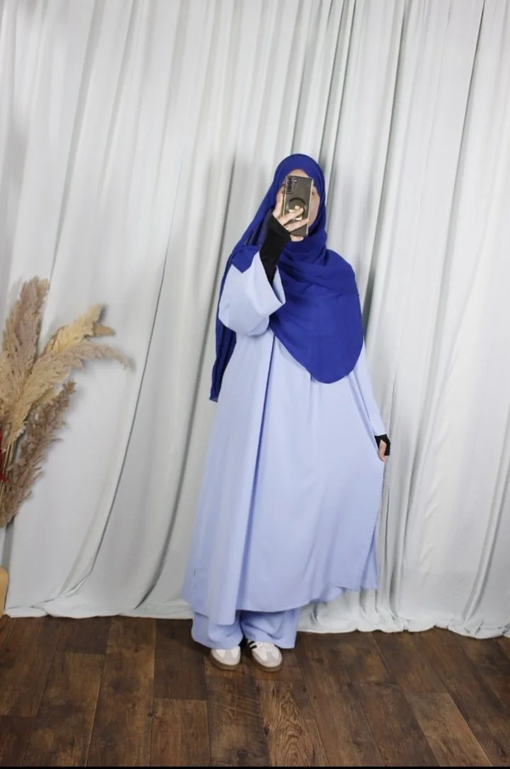 عباية ياسمين – ثوب كريب روزا