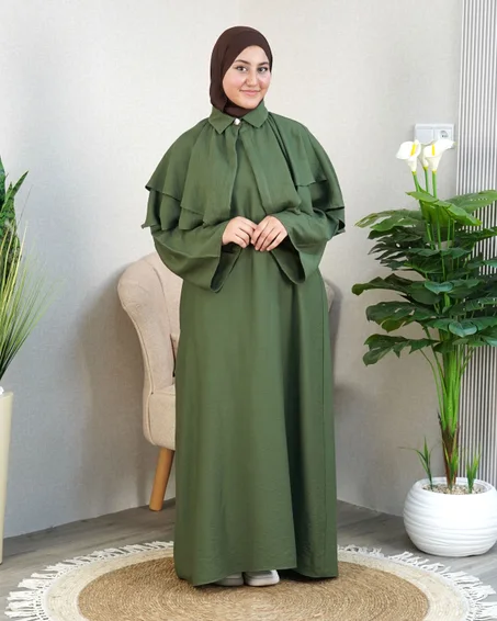 فستان من قطعتين (فستان + عباءة)
