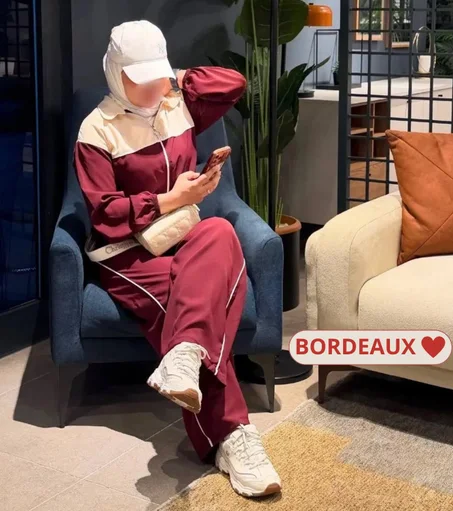 "طقم سويت شيك محتشم — قماش Crêpe Modale Croisé، من S إلى 4XL