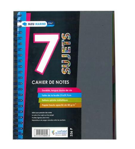 7 sujets cahier de notes l'horizon