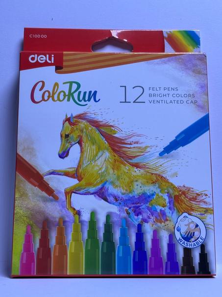 Deli 12 couleurs paquets de feutres de coloriage