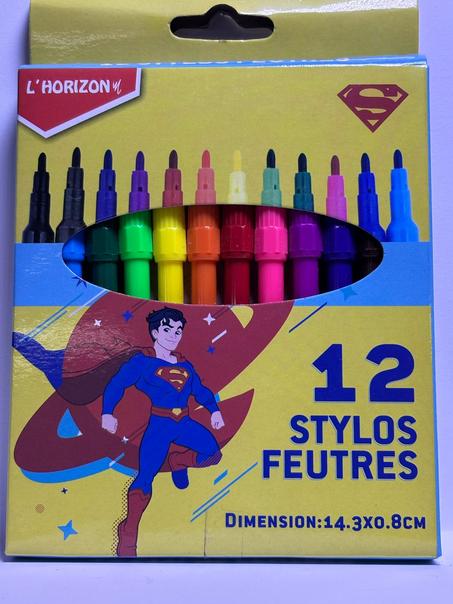 Stylo feutre 12 couleurs l’horizon