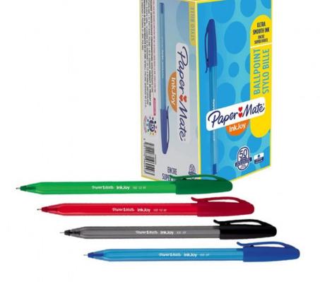 stylo paper mate inkjoy 1.0m 4 couleurs : vert - bleu - noire - rouge