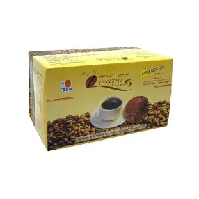 ☕ قهوة لينجزي السوداء مع فطر الريشي (ملك الأعشاب)