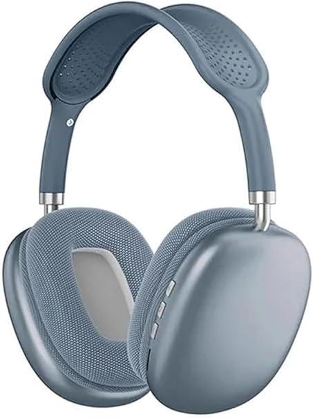 Auriculares inalámbricos Bluetooth P9 estéreo para juegos supraaurales. Compatibles con tarjeta micro TF para portátiles, móviles y PC (negros y azules)