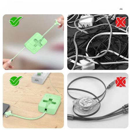 كابل Usb القابل للسحب 4 في 1 للشحن  ونقل البيانات لـ Iphone و Samsung.