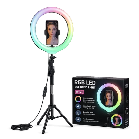 🌈 حلقة الإضاءة RGB LED MJ26 الاحترافية