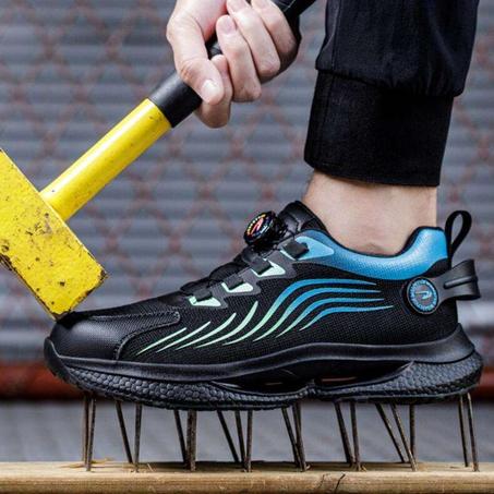 أحذية عمل غير قابلة للتدمير أو الإنزلاق خفيفة الوزن بأصابع فولاذية  الأمان والراحة في كل خطوة
