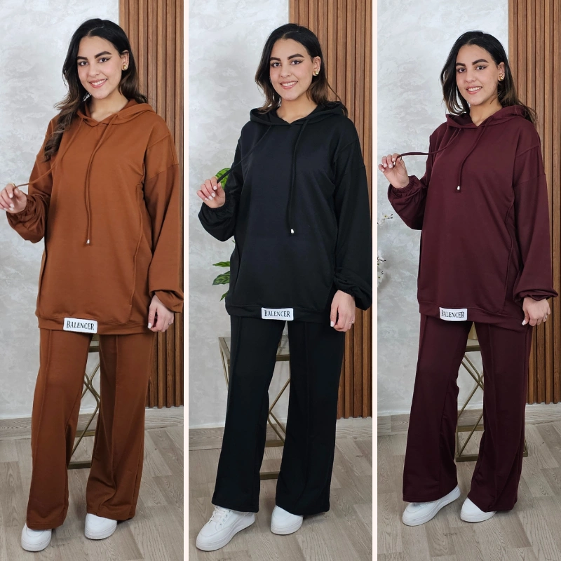 طقم سبور نسائي “أوفر سايز” | راحة وأناقة بلا مجهود