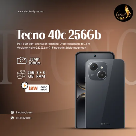 Tecno 40c 256Gb 16 RAM '8+8'
